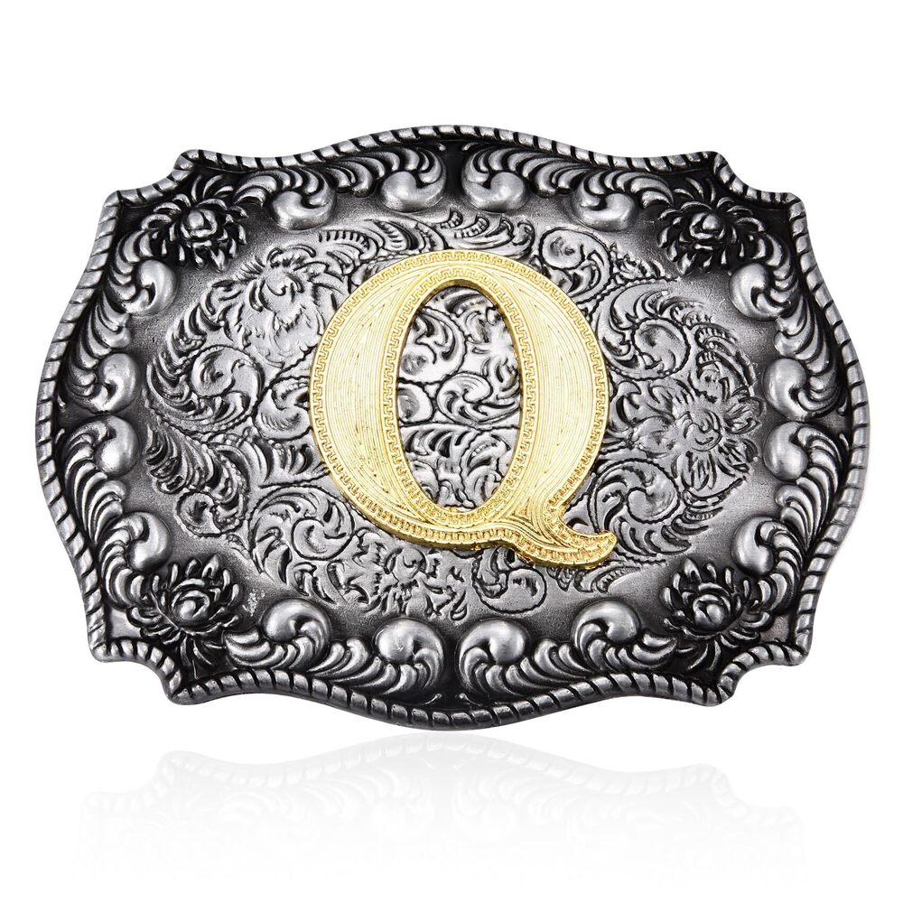 8156 Western Initial Letters Belt Buckle ABCDEFG to Z Cowboy Alphabet